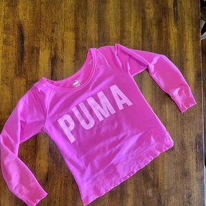 PUMA  Vibrant Pink Sweatshirt. Dry-Cell, moisture wick material.